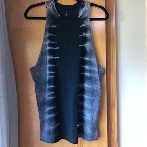 NWT Kill City Black & Gray Tie-Dye Tank